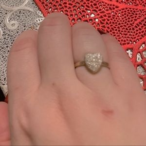Heart shape 10k gold ring